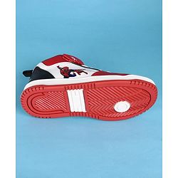 Pine Kids Marvel Velcro Closure Casual Shoes With Spider-Man Graphics - Red & White