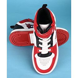 Pine Kids Marvel Velcro Closure Casual Shoes With Spider-Man Graphics - Red & White