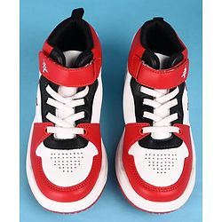 Pine Kids Marvel Velcro Closure Casual Shoes With Spider-Man Graphics - Red & White