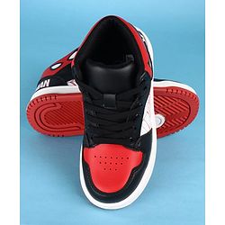 Pine Kids Marvel Lace Up Casual Shoes With Spider-Man Graphics - Black