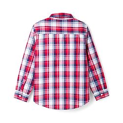 Pine Kids 100% Cotton Woven Full Sleeves Checks Shirt - Red