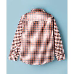 Pine Kids 100% Cotton Woven Full Sleeves Checks Shirt & Sleeveless Tank T-Shirt With Text  Print - Multicolour