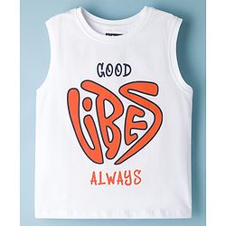 Pine Kids 100% Cotton Woven Full Sleeves Checks Shirt & Sleeveless Tank T-Shirt With Text  Print - Multicolour