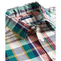 Pine Kids 100% Cotton Woven Half Sleeves Multicolour Checks Shirt for Boys 4-5Y