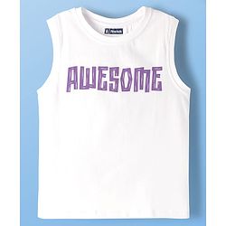Pine Kids 8-9Y Male Purple 100% Cotton Woven Full Sleeves Checks Shirt With Sleeveless Tank T-Shirt