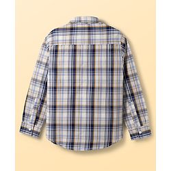 Pine Kids Cotton Woven Full Sleeves Checks Shirt With Printed Inner Tee - Multicolor