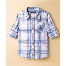 Pine Kids Cotton Woven Full Sleeves Checks Shirt - Multicolor
