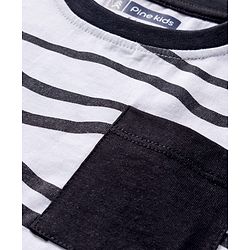 Pine Kids Single Jersey Knit Half Sleeves Printed T-Shirt & Shorts Night Suit - White