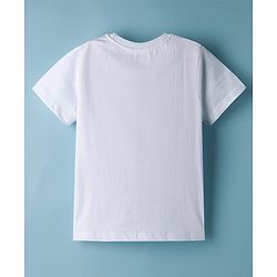 Pine Kids Single Jersey Knit Half Sleeves T-Shirt & Shorts Night Suit With Boat Print - White