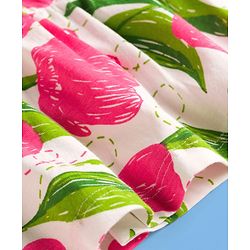 Pine Kids 100% Cotton Woven Sleeveless Floral Printed Frock - Multicolour