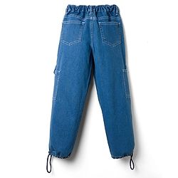 Pine Kids Denim Woven Full Length Solid Colour Jeans  - Blue