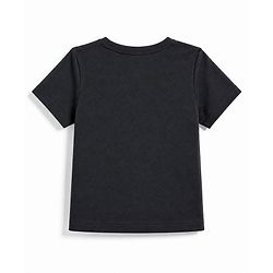 Pine Kids 100% Cotton Knit Half Sleeves Cheetah Printed T-Shirt - Black