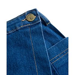 Pine Kids Denim Woven  Washed Above Knee Length Skorts - Blue