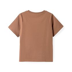Pine Kids Cotton Knit T-Shirts Graphic Print Round Neck Half Sleeves Cappuccino 4-5 Years