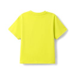 Pine Kids Cotton Knit Half Sleeves T-Shirt With Mountain Print - Limegreen