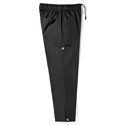 Pine Kids Cotton Woven Solid Full Length Trouser - Black