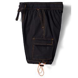Pine Kids Cotton Woven Solid Color Shorts - Black