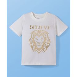 Pine Kids Knit Full Sleeves Party Blazer & Lion Printed T-Shirt - Maroon