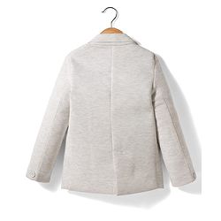 Pine Kids Knit Full Sleeves Solid Color Blazer with Inner Tee - Grey