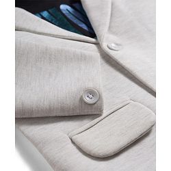 Pine Kids Knit Full Sleeves Solid Color Blazer with Inner Tee - Grey