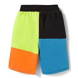Pine Kids 100% Cotton Knit Cut N Sew Shorts With Text Print - Multicolour