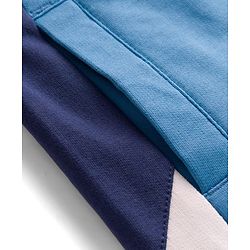 Pine Kids Looper Knit Knee Length Solid Colour Shorts with Text Print - Light Blue