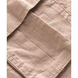 Pine Kids Cotton Elastane Woven Full Length Solid Color Trouser - Beige