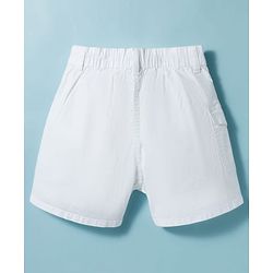Pine Kids Cotton Elastane Woven Above Knee Length Solid Colour Skirt - White