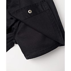 Pine Kids Cotton Elastane Woven Above Knee Length Solid Color Skirt - Black