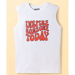Pine Kids Cotton Woven Half Sleeves Checkered Shirt with Text Printed T-Shirt - Navy Blue