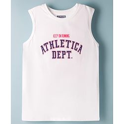 Pine Kids 7-8Y Male Yellow 100% Cotton Woven Half Sleeves Solid Shirt & Sleeveless Tank T-Shirt with Text Print