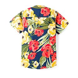 Pine Kids Half Sleeves Floral Printed Shirt for 6-7 Year Old Boys - Multicolour