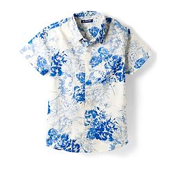 Pine Kids 100% Cotton Knit Half Sleeves Floral Printed Shirt - Multicolour