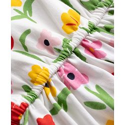 Pine Kids Cotton Knit Sleeveless Tiered Frock with Floral Print - Multicolor