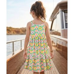 Pine Kids Cotton Woven One Piece Dresses/Frocks Floral Print Multi color 4-5 Years