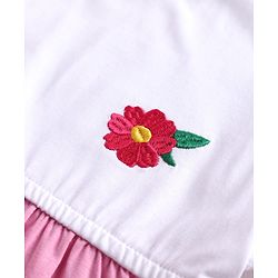 Pine Kids Cotton Knit One Piece Dresses/Frocks with Ruffled Sleeves Multicolor 5-6 Years