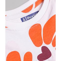 Pine Kids Cotton Knit Half Sleeves Floral Printed Poncho Top - Multicolor