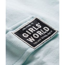 Pine Kids Looper Knit Shorts with Patch Detailing - Aqua Blue