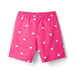 Pine Kids Looper Knit Heart Printed Shorts - Pink