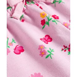 Pine Kids 100% Cotton Knit Floral & Butterfly Printed Shorts - Light Pink