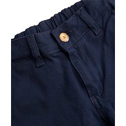 Pine Kids Cotton Elastane Woven Solid Color Trousers - Navy Blue