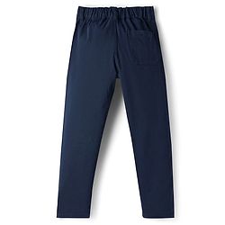 Pine Kids Cotton Elastane Woven Solid Color Trousers - Navy Blue