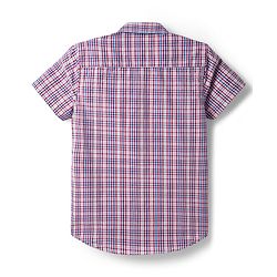Pine Kids Cotton Woven Half Sleeves Checkered Shirt - Purple