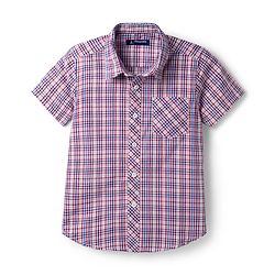 Pine Kids Cotton Woven Half Sleeves Checkered Shirt - Purple