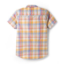 Pine Kids Cotton Woven Half Sleeves Checkered Shirt - Pink White & Yellow