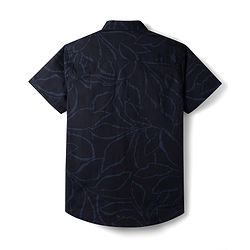 Pine Kids 100% Cotton Woven Half Sleeves Tropical Theme Printed Shirt - Navy Blue