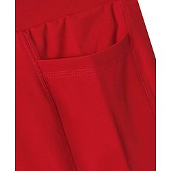 Pine Active Knit knee Length Super Stretch Solid Cycling Shorts - Red