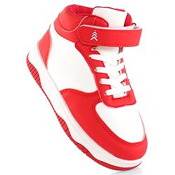 Pine Kids Velcro Closure Solid Sneaker Shoes - Red