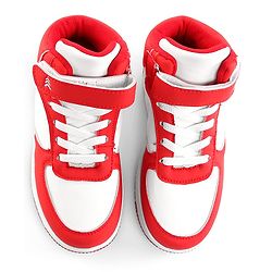 Pine Kids Velcro Closure Solid Sneaker Shoes - Red