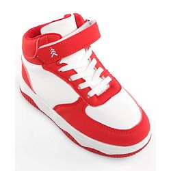 Pine Kids Velcro Closure Solid Sneaker Shoes - Red